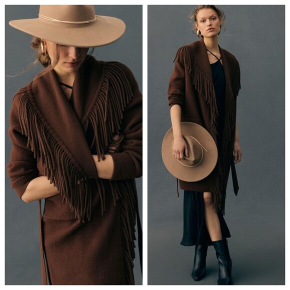 NVLT Jackets & Blazers - NVLT Mink Eyelash Fringe Sweater Coat